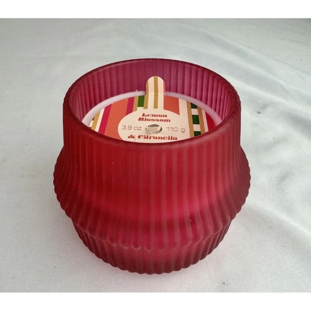 Scented Candle LEMON BLOSSOM + CITRONELLA 3.9oz Jar Target Bullseye Playground